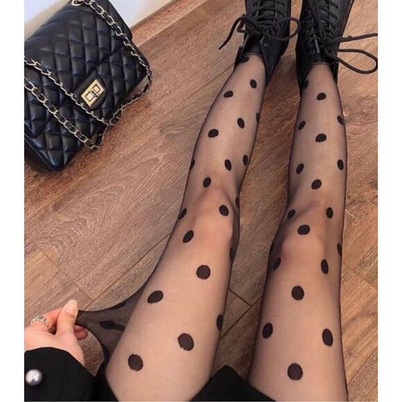 Polka Dot Statement Tights - Picture 5 of 5